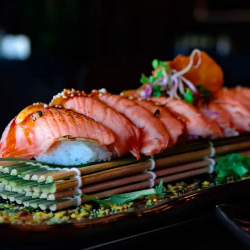 Serviervorschlag für Menü 8 - Salmon Mix (36 Stück)