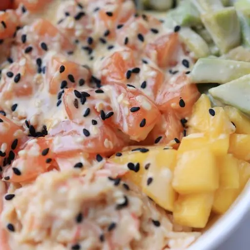 Serviervorschlag für Lachs Bowls
