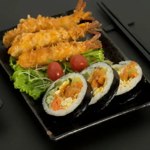 Serviervorschlag für Maki Tempura Garnelen (M28)