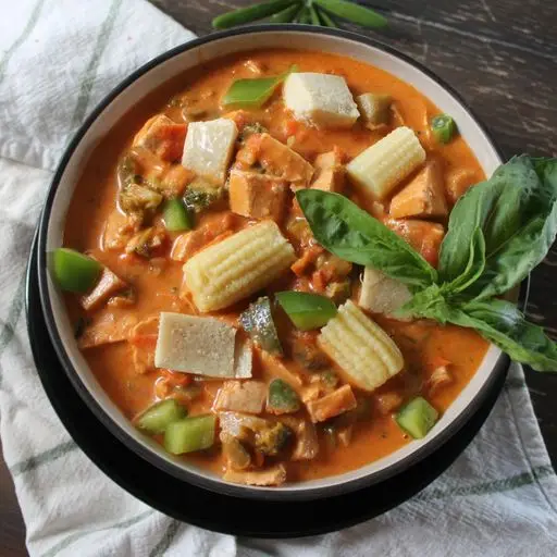 Serviervorschlag für To-Fu mit Thai Curry (scharf)